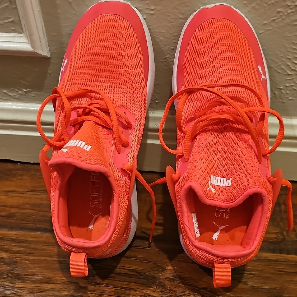 Puma Neon Coral Athletic Shoes